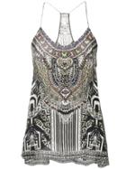 Camilla Tribal Print Top - Black