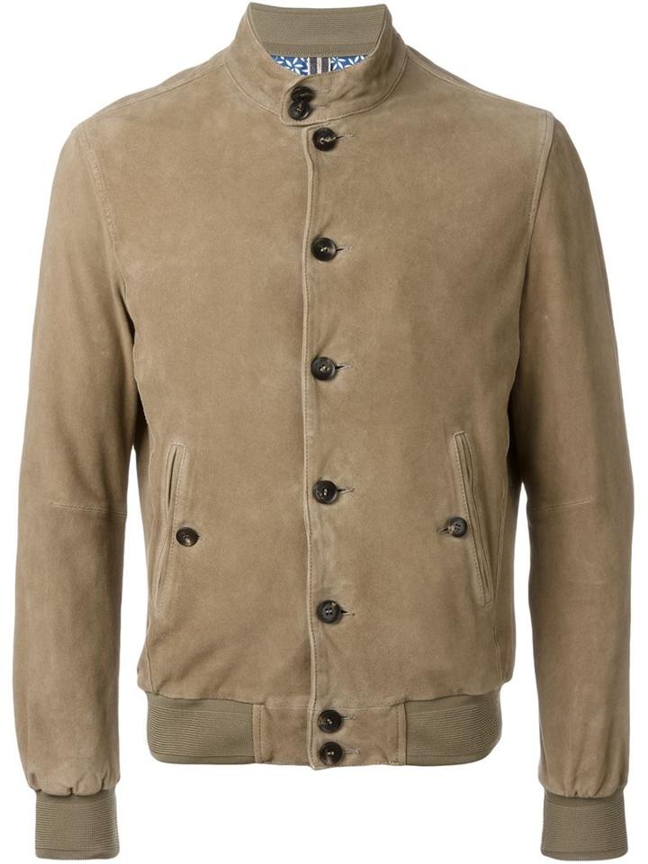 Jacob Cohen Suede Bomber Jacket
