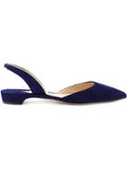 Paul Andrew Rhea Slingback Ballerinas, Women's, Size: 39, Blue, Suede