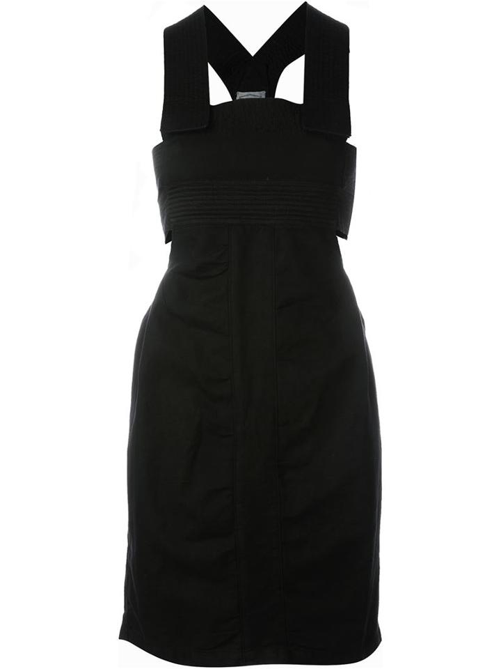 Aries Strap Bandage Dress, Women's, Size: 1, Black, Cotton/linen/flax