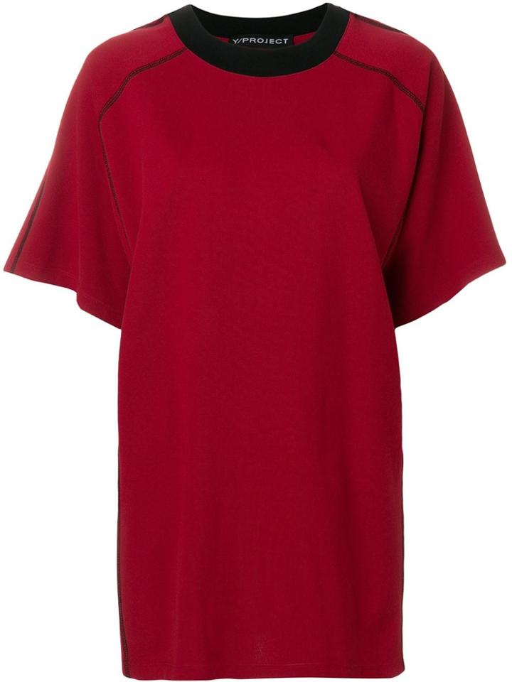 Mumofsix Oversized Hooded T-shirt - Red