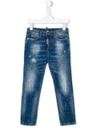 Dsquared2 Kids Paint Splash Jeans, Girl's, Size: 10 Yrs, Blue