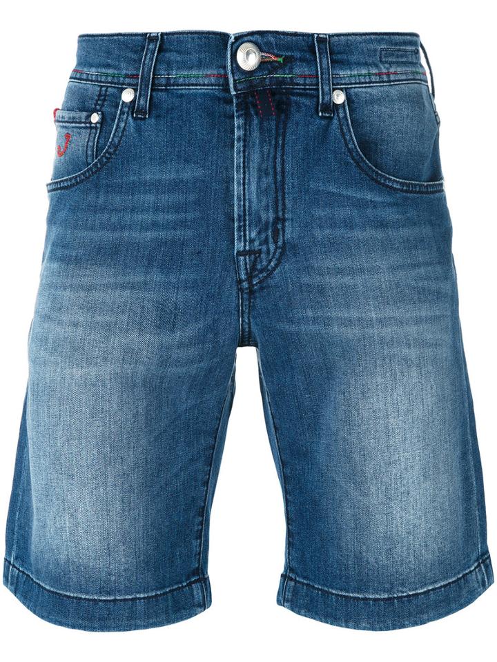 Jacob Cohen - Denim Flag Bermuda Shorts - Men - Cotton/spandex/elastane - 31, Blue, Cotton/spandex/elastane