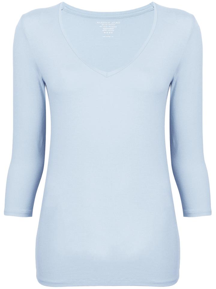 Majestic Filatures V-neck Top - Blue
