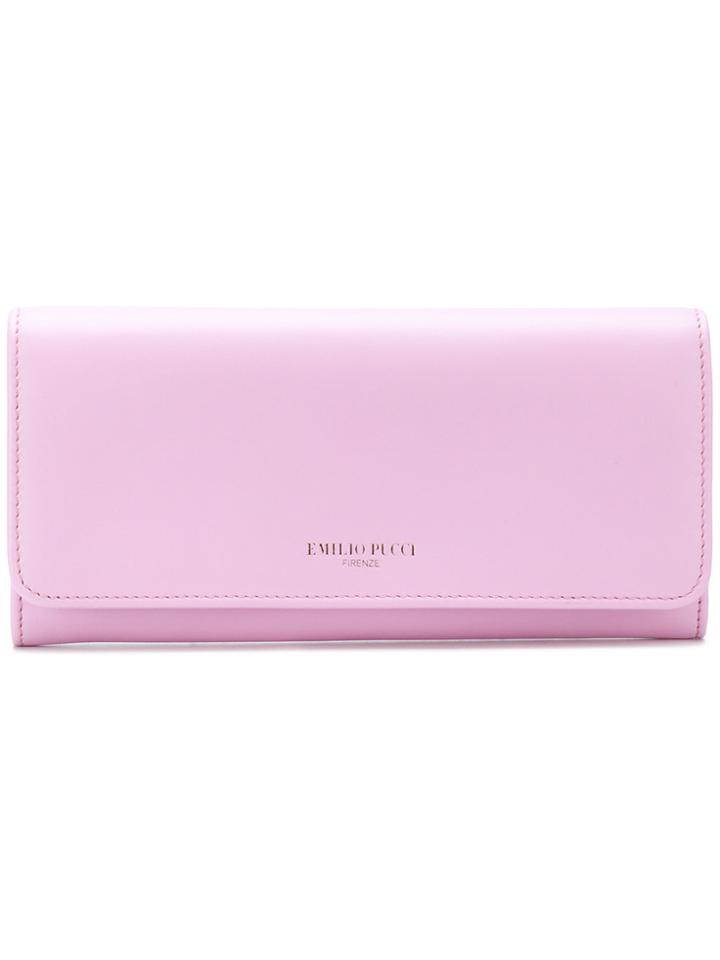 Emilio Pucci Logo Stamp Continental Wallet - Pink & Purple