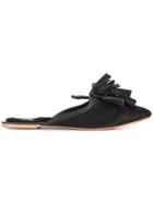 Figue Fringed Mules - Black