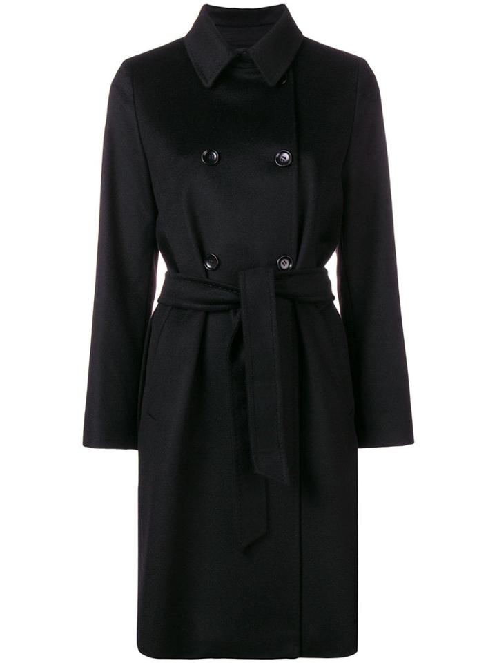 Max Mara Studio Classic Double-breasted Peacoat - Black