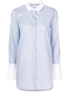 Equipment Contrast Collar And Cuff Shirt - Blue