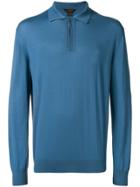 Ermenegildo Zegna Couture Knitted Polo Shirt - Blue