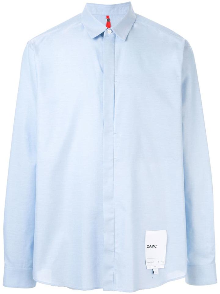 Oamc Logo Patch Shirt - Blue