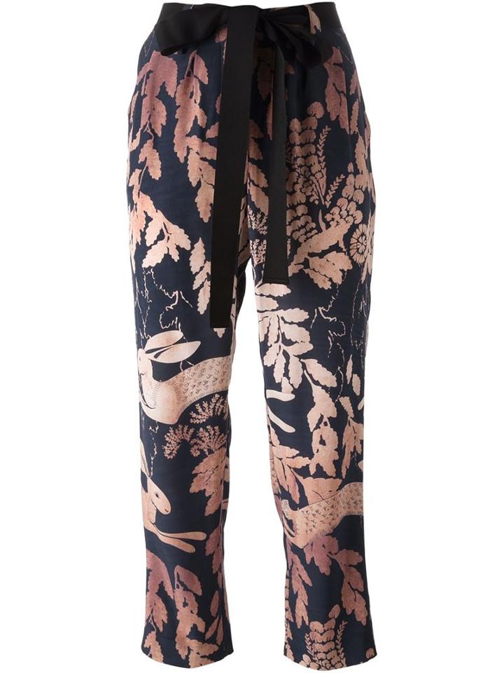 Lanvin Leaf Print Trousers