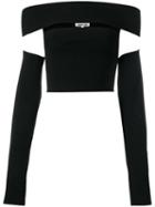 Mcq Alexander Mcqueen Cut-out Cropped Top, Women's, Size: Medium, Black, Polyester/viscose