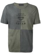 Diesel Black Gold Panelled T-shirt, Men's, Size: M, Grey, Cotton