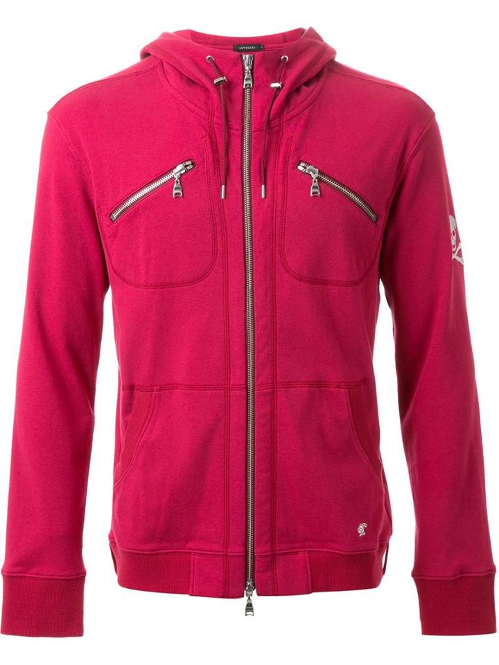 Loveless Zip Detail Hoodie, Men's, Size: 2, Red, Cotton/polyester