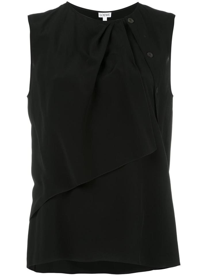 Loewe Layered Tank Top, Women's, Size: 42, Black, Viscose/silk