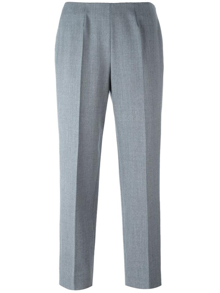 Piazza Sempione Ankle-length Trousers, Women's, Size: 46, Grey, Polyamide/spandex/elastane/virgin Wool