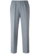 Piazza Sempione Ankle-length Trousers, Women's, Size: 46, Grey, Polyamide/spandex/elastane/virgin Wool