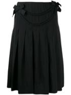 Boutique Moschino Satin Bow Skirt - Black