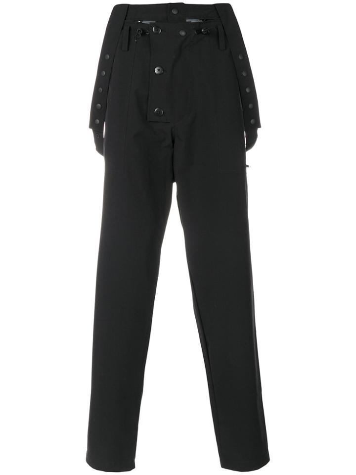 Y-3 Strap Detail Dungarees - Black