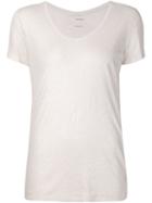 Majestic Filatures Classic Round Neck T-shirt, Women's, Size: 2, Pink/purple, Silk/linen/flax
