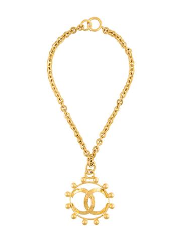 Chanel Vintage Vintage Cc Logo Sunburst Necklace