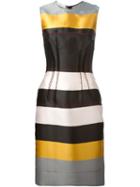 Cedric Charlier Striped Fitted Dress