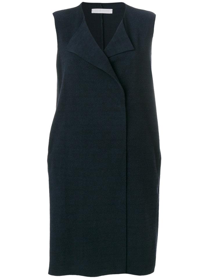 Harris Wharf London Buttoned Sleeveless Coat - Blue