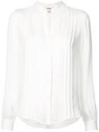 L'agence V-neck Ribbed Shirt A - White