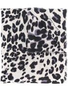 Lily And Lionel Painted Leopard Scarf - White