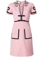 Gucci Viscose Jersey Dress With Crystals - Pink & Purple