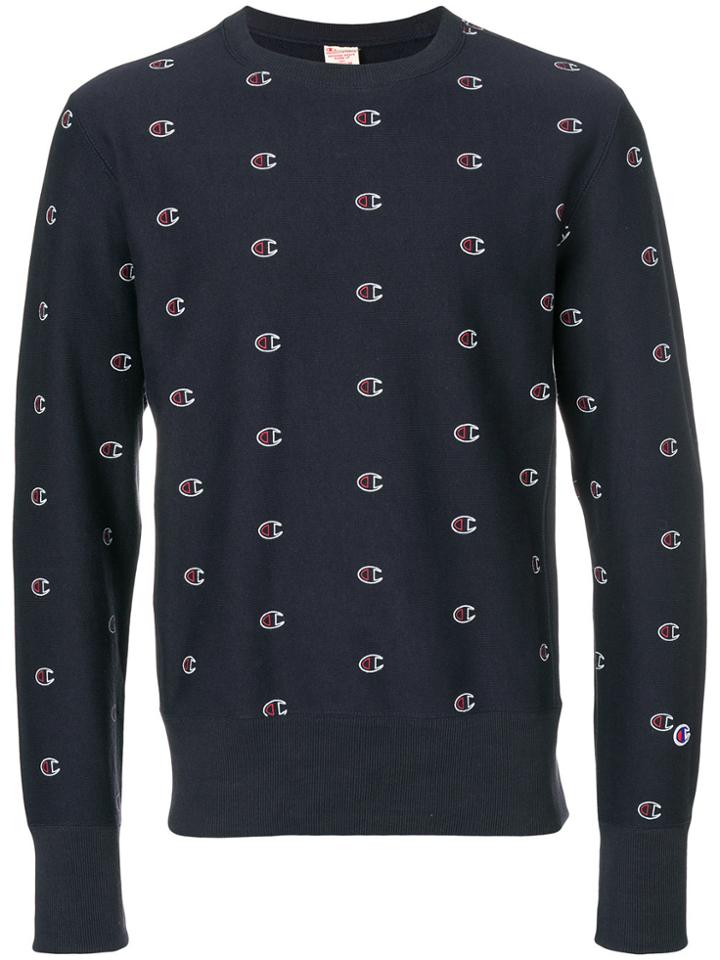 Champion Logo Print Jumper - Blue