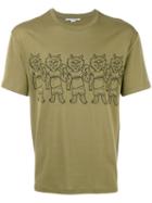 Stella Mccartney Cats Print T-shirt, Men's, Size: Medium, Green, Cotton