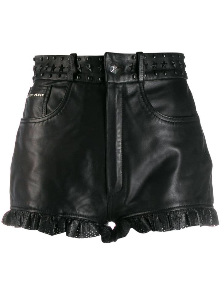 Philipp Plein Laser Cut Shorts - Black