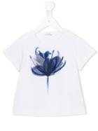 Il Gufo Flower Print T-shirt, Girl's, Size: 12 Yrs, White