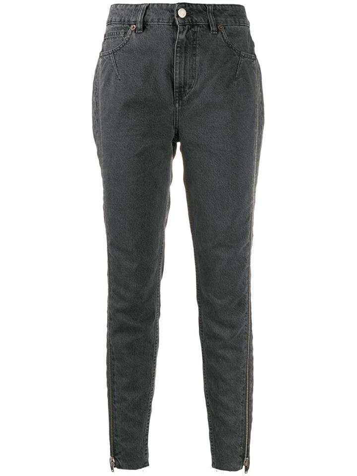 Iro Tapered Ankle-zip Jeans - Black