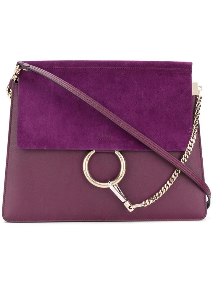 Chloé Faye Shoulder Bag - Pink & Purple