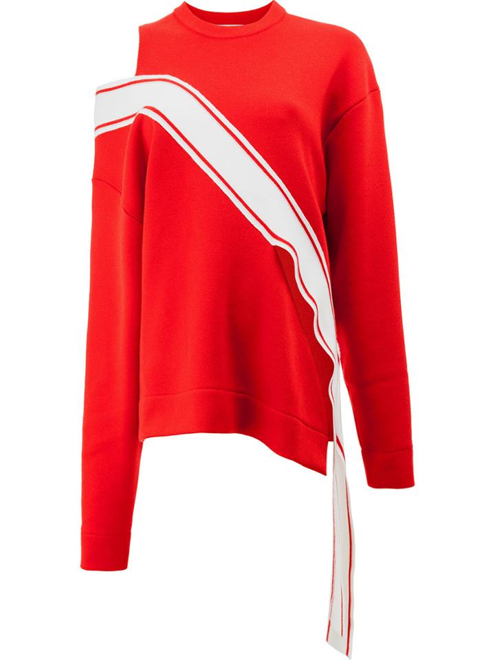 Monse Contrast Stripe Panel Jumper - Red