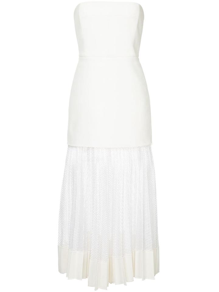 Dion Lee Net Pleat Strapless Dress - White