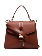 Chloé Medium Aby Leather Tote Bag - Brown