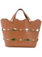 Sara Battaglia Cut Out Wave Tote Bag - Brown