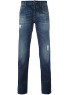 Dolce & Gabbana Distressed Jeans, Men's, Size: 48, Blue, Cotton