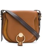 See By Chloé Logo Front Saddle Bag - Brown
