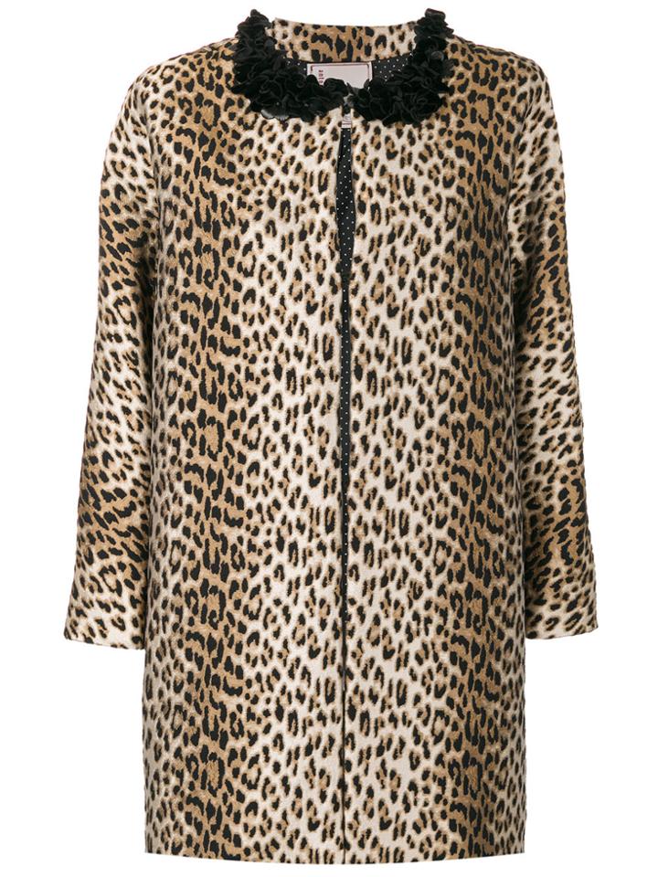 Antonio Marras Leopard Printed Coat - Brown