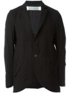 Individual Sentiments Peaked Lapel Jacket, Men's, Size: 1, Black, Linen/flax/cotton