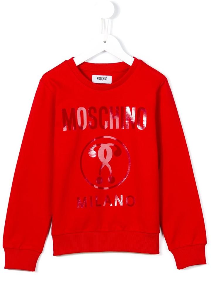 Moschino Kids Logo Sweatshirt, Girl's, Size: 10 Yrs, Red