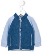 Cashmirino - Bicolour Buttoned Cardigan - Kids - Cashmere - 6 Mth, Blue