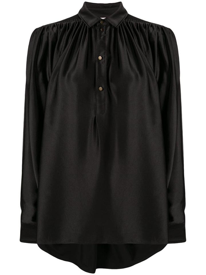 Philosophy Di Lorenzo Serafini Oversized Draped Shirt - Black