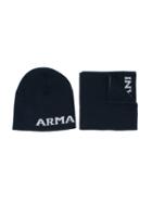 Armani Junior Hat And Scarf Set, Boy's, Blue