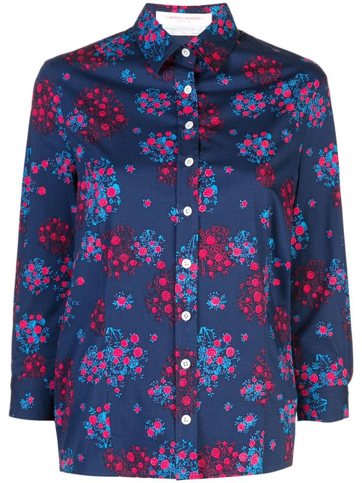 Carolina Herrera Floral Print Shirt - Blue