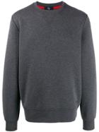 Fay Embroidered Logo Sweater - Grey